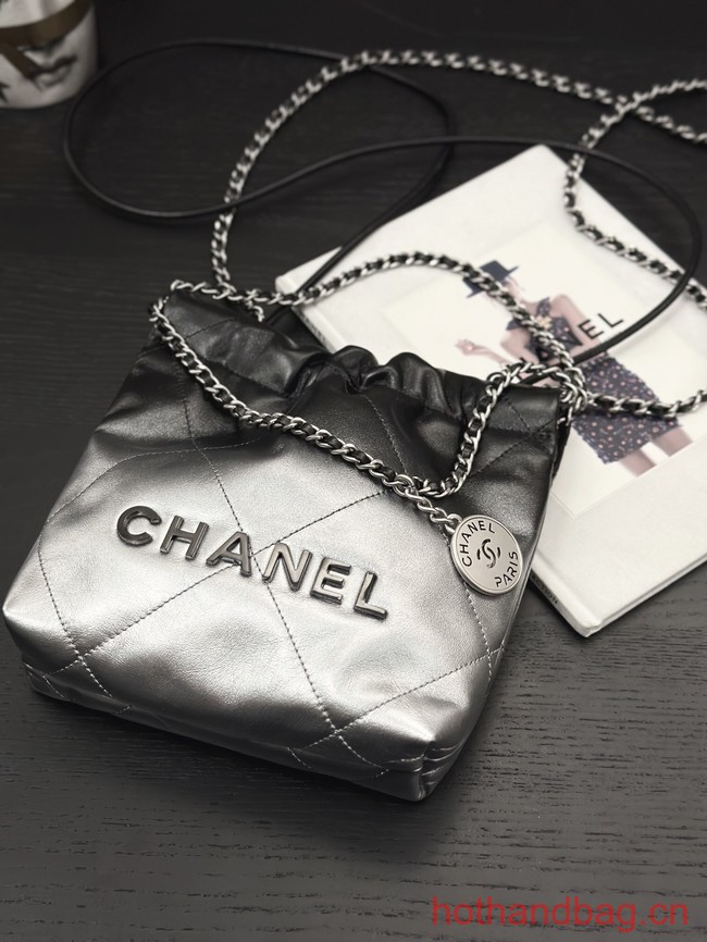 CHANEL 22 MINI HANDBAG AS3980 GRAY