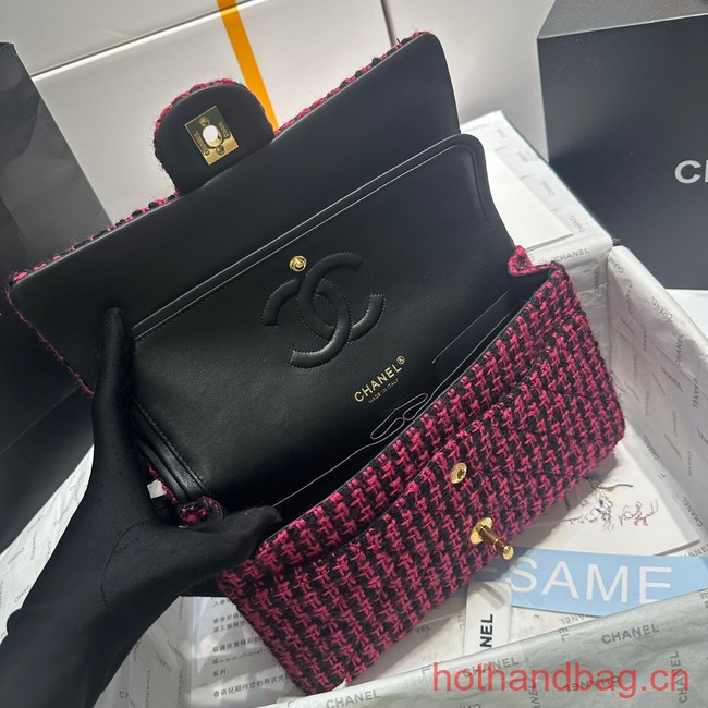 Chanel CLASSIC HANDBAG A01112 red&black