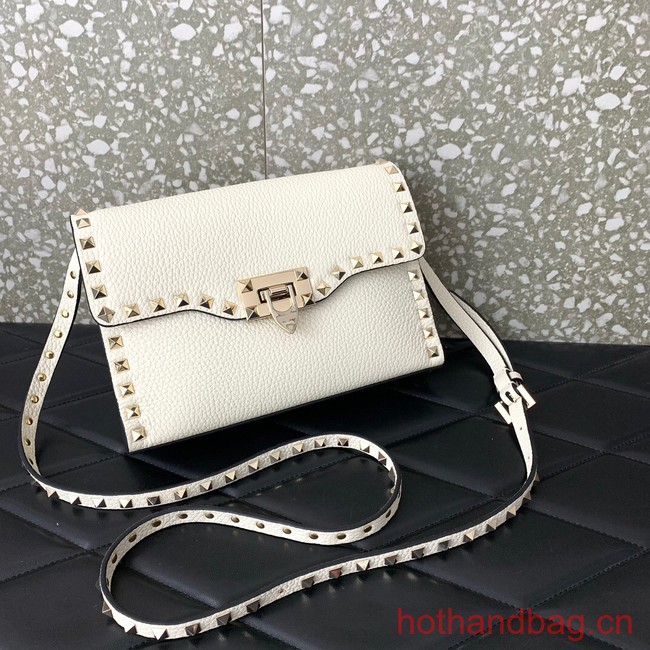 VALENTINO GARAVANI Loco Calf leather bag 0322 White