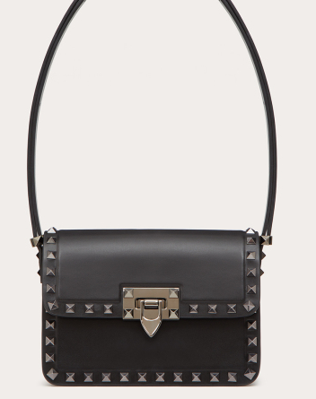 VALENTINO GARAVANI ROCKSTUD23 Small calfskin bag ZS098 black