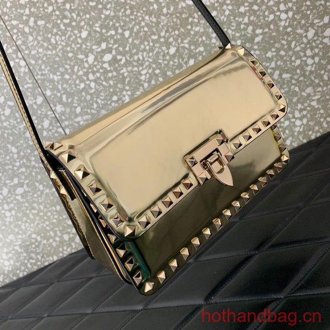 VALENTINO GARAVANI ROCKSTUD23 calfskin bag AZS098 Champagne