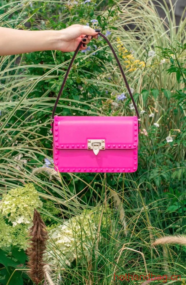 VALENTINO GARAVANI ROCKSTUD23 calfskin bag AZS098 pink