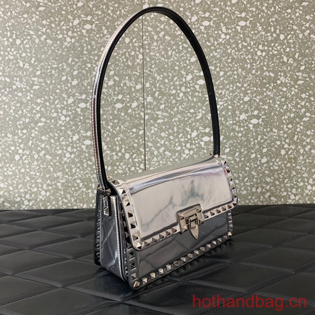 VALENTINO GARAVANI ROCKSTUD23 calfskin bag AZS098 silver