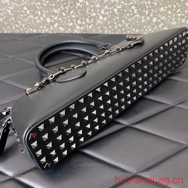 VALENTINO Rockstud calfskin bag AKSE0NO black