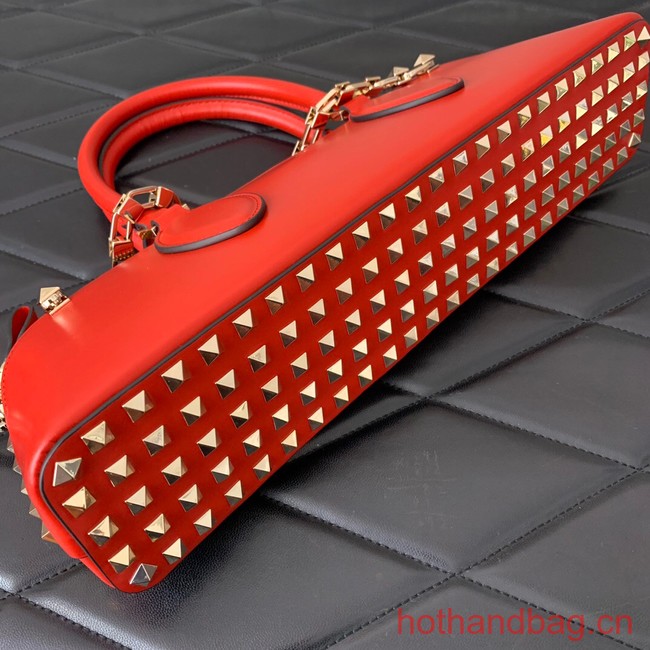 VALENTINO Rockstud calfskin bag KSE0NO red