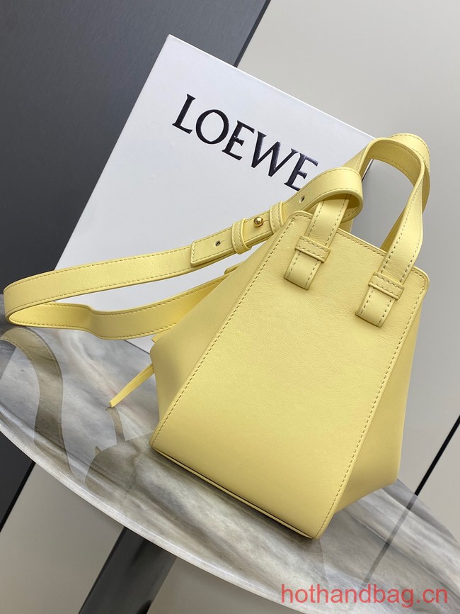 Loewe Classic Satin cow leather Hammock bag 96553 light yellow