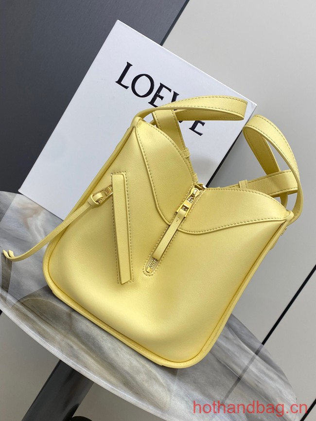 Loewe Classic Satin cow leather Hammock bag 96553 light yellow