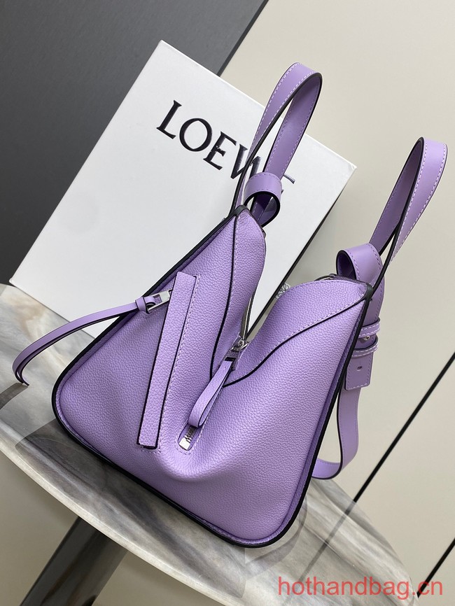 Loewe Classic Satin cow leather Hammock bag 96553 purple