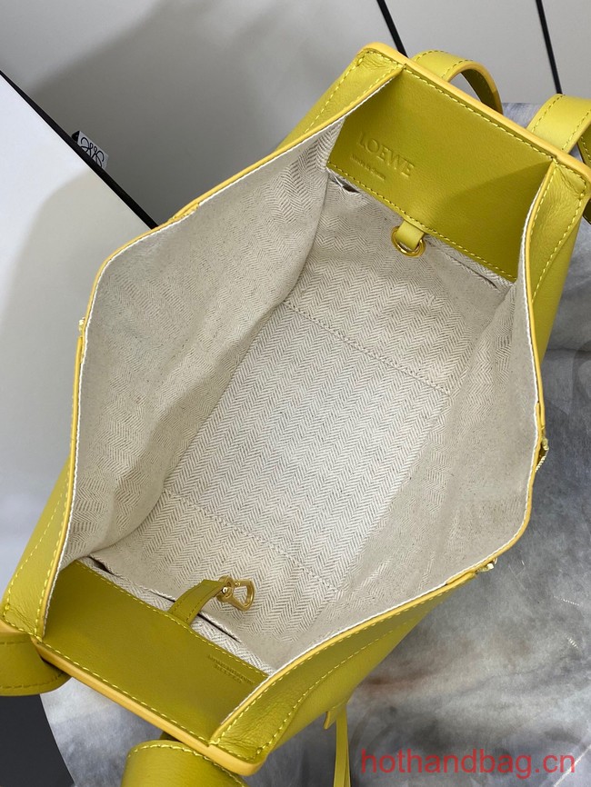 Loewe Classic Satin cow leather Hammock bag 96553 yellow