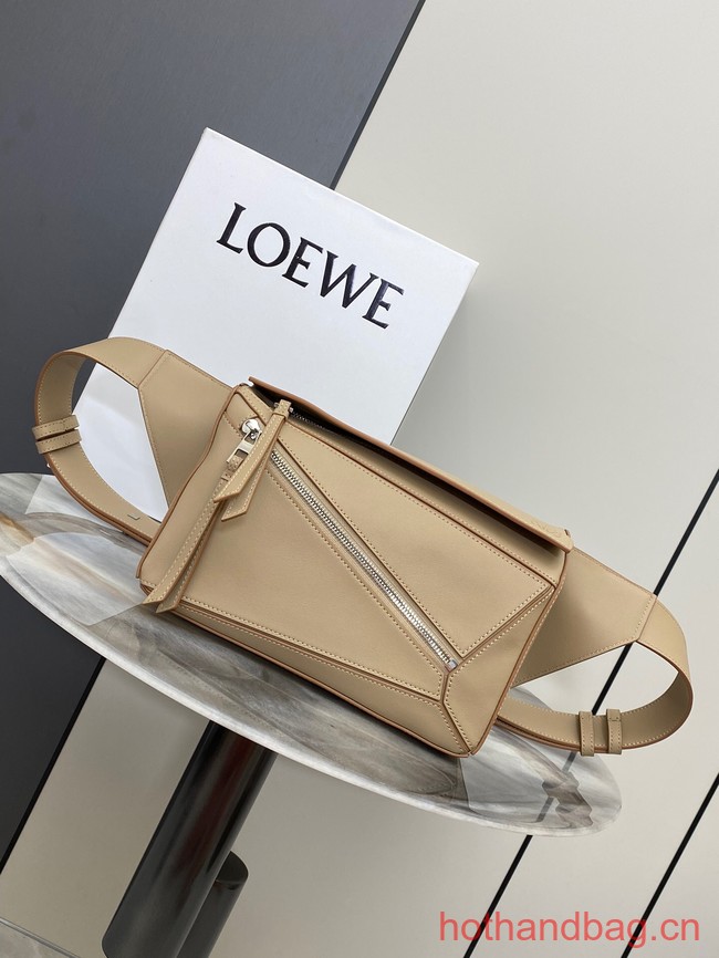 Loewe Small Classic Leather Puzzle Fanny Pack 02963 Apricot