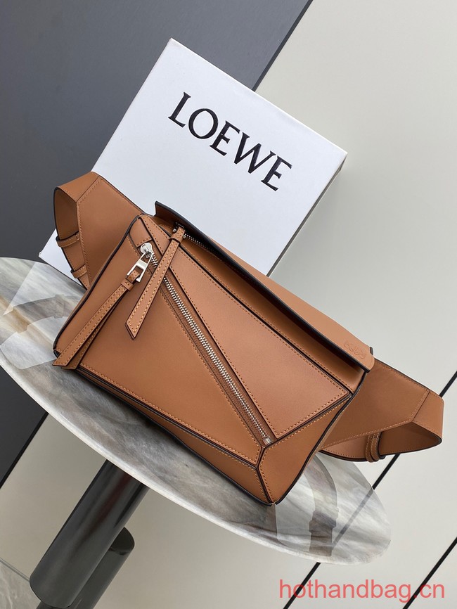 Loewe Small Classic Leather Puzzle Fanny Pack 02963 brown