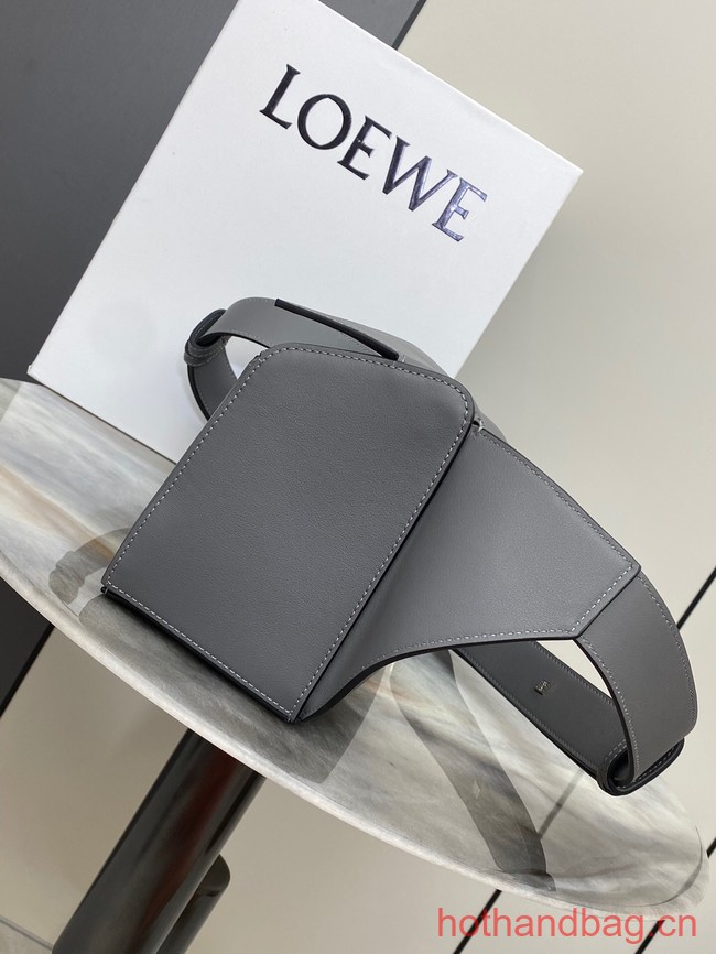 Loewe Small Classic Leather Puzzle Fanny Pack 02963 gray