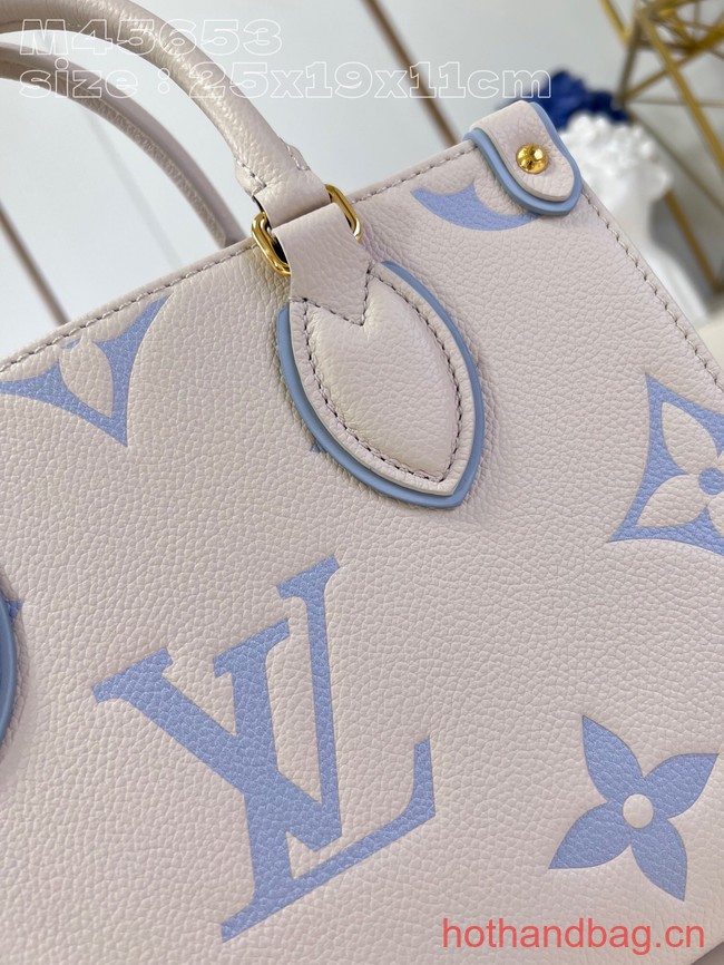 Louis Vuitton ONTHEGO PM M24533 Beige&Light blue