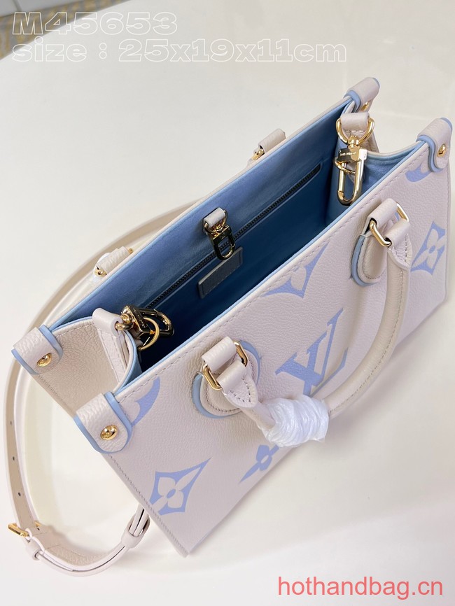 Louis Vuitton ONTHEGO PM M24533 Beige&Light blue