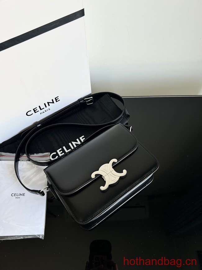 Celine TEEN TRIOMPHE BAG IN SHINY CALFSKIN 188423 BLACK