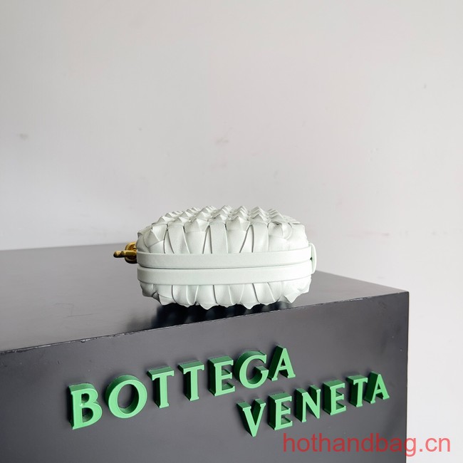 Bottega Veneta Knot Knotted Intreccio leather minaudiere 717622 Glacier