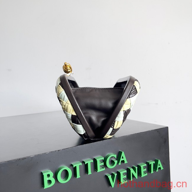 Bottega Veneta Knot Knotted Intreccio leather minaudiere 717622 Glacier & ice cream & fondant