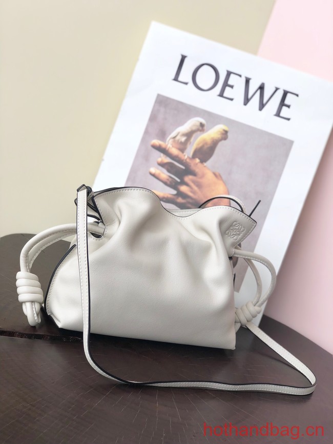 Loewe Mini Napa Leather Flamenco clutch 26941 white