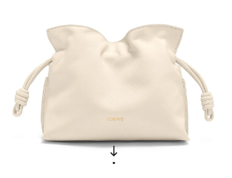 Loewe Mini Napa Leather Flamenco clutch 26941 Cream