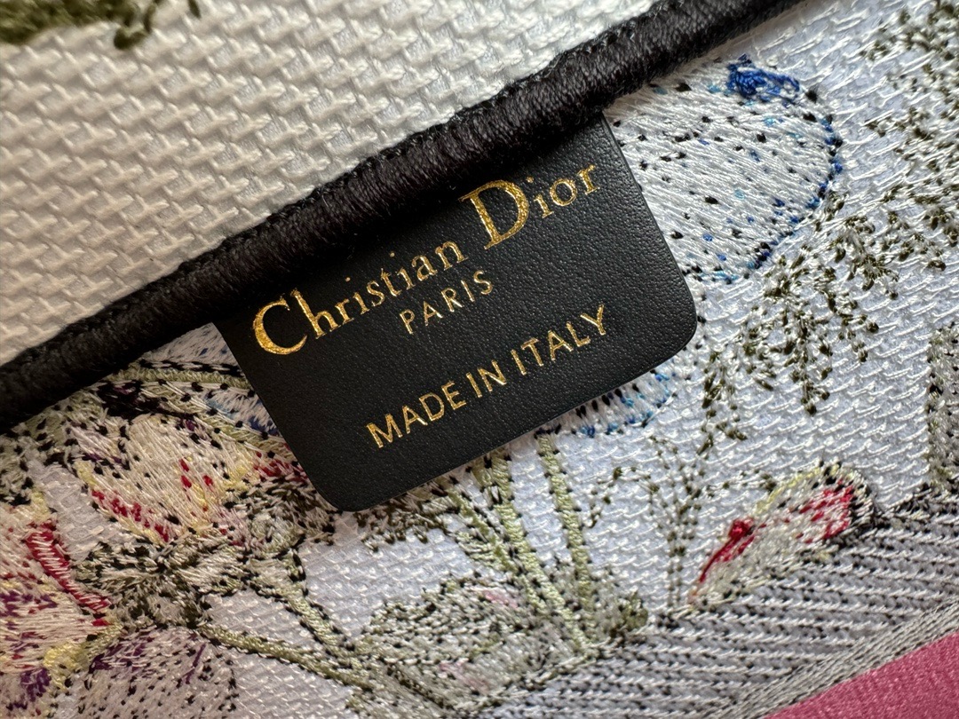 MEDIUM DIOR BOOK TOTE White Multicolor Mexico Millefiori Embroidery M1296ZEBJ