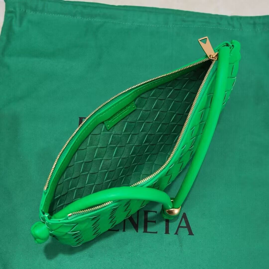 Bottega Veneta Small Turn Pouch Bag 6699 Green