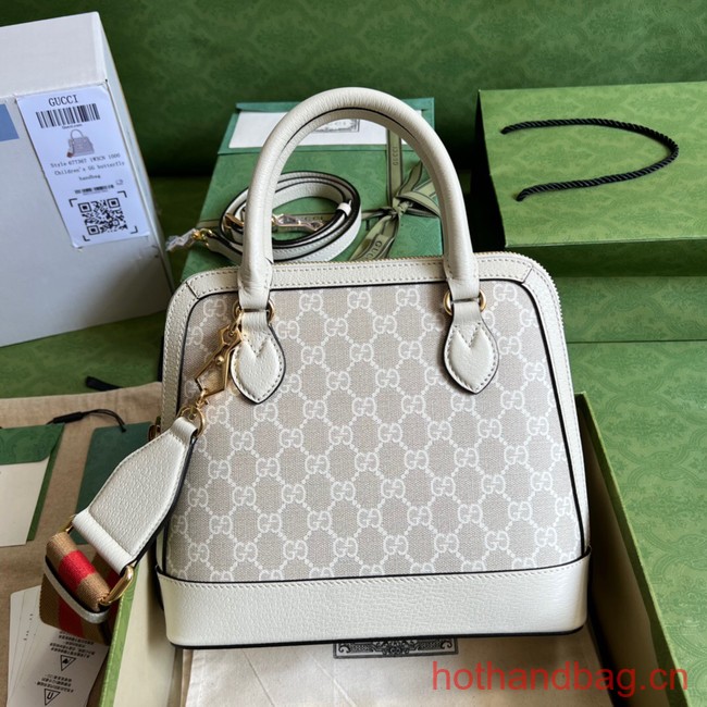 Gucci Ophidia top handle bag with Web 677367 Beige