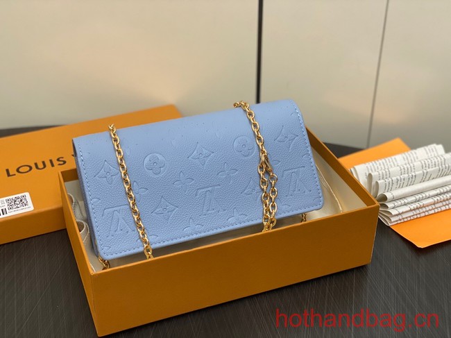 Louis Vuitton Wallet On Chain Lily M83233 Blue Hour