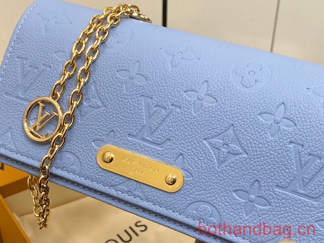 Louis Vuitton Wallet On Chain Lily M83233 Blue Hour