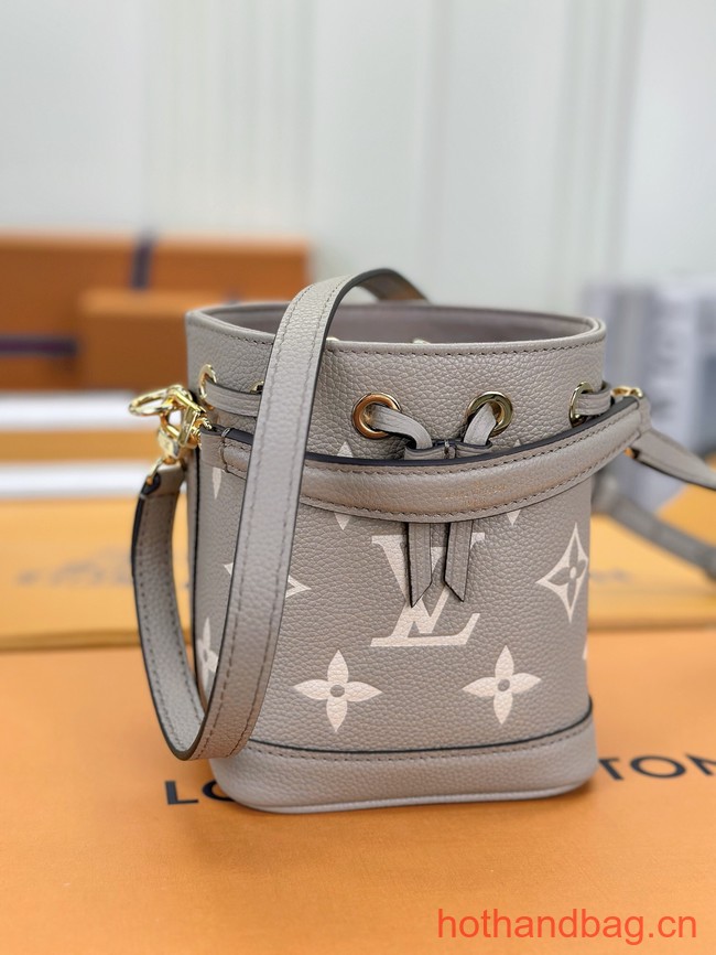 Louis Vuitton Nano Noe M46291 Tourterelle Gray & Cream