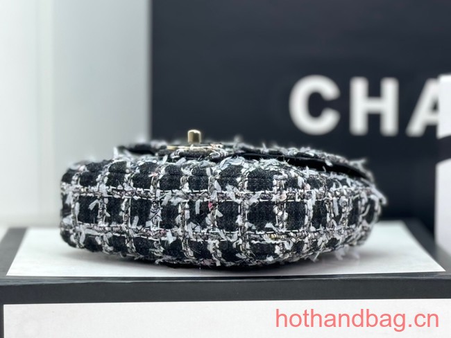 Chanel Tweed CLUTCH WITH CHAIN AS3782 black