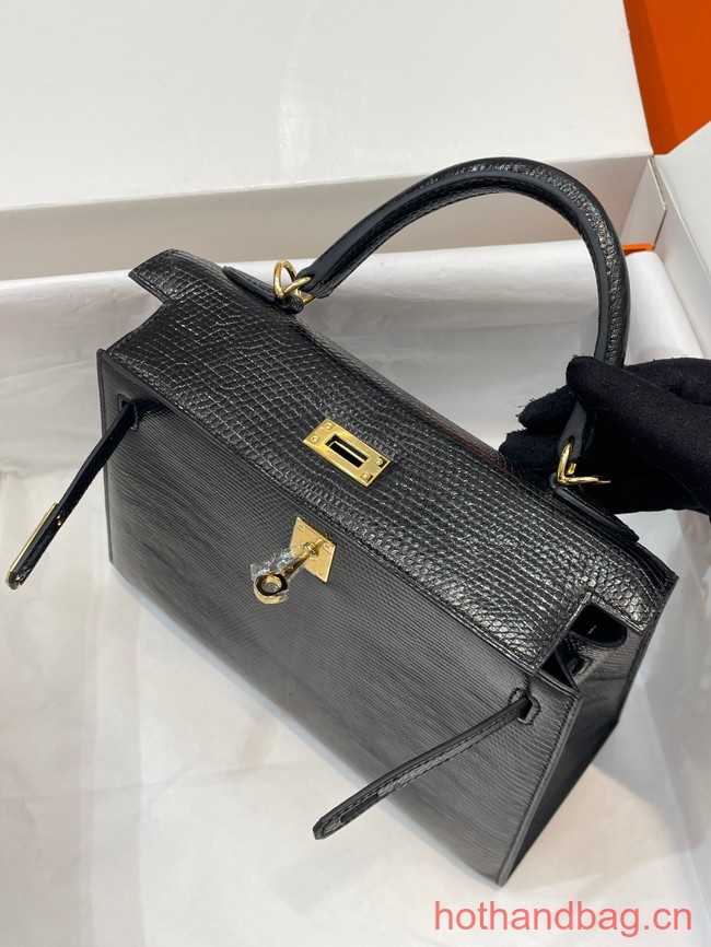 Hermes Kelly Shoulder Bags Original Leather KL2758 black