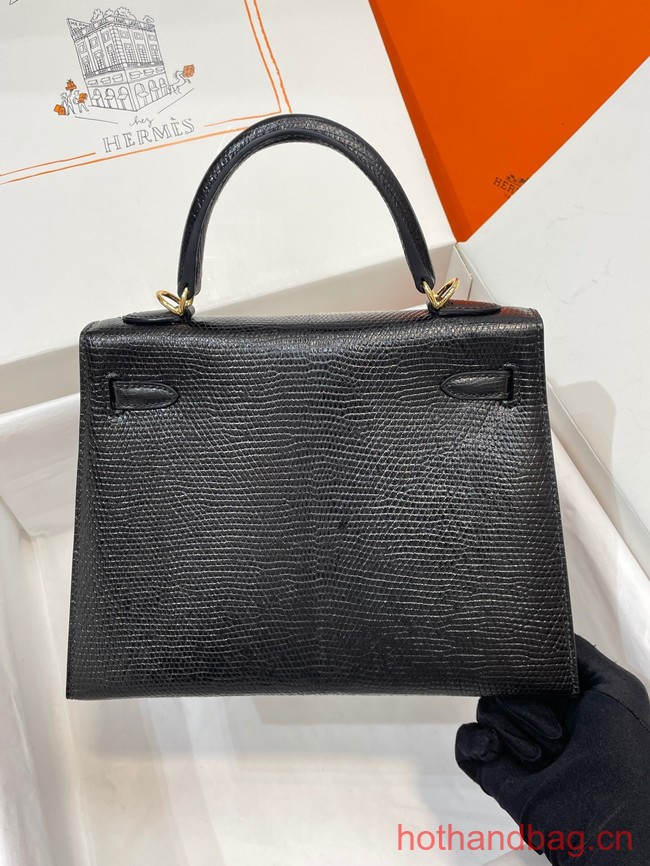 Hermes Kelly Shoulder Bags Original Leather KL2758 black