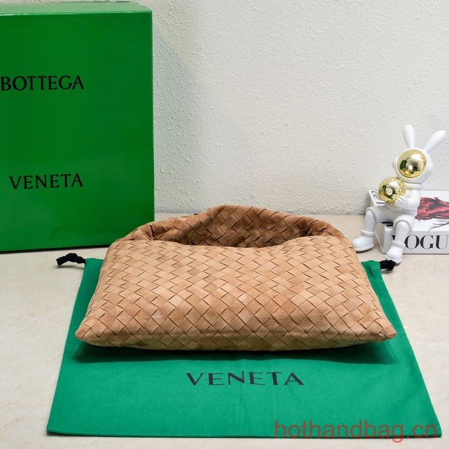 Bottega Veneta Medium Hop intrecciato suede top handle bag 763966 Acorn