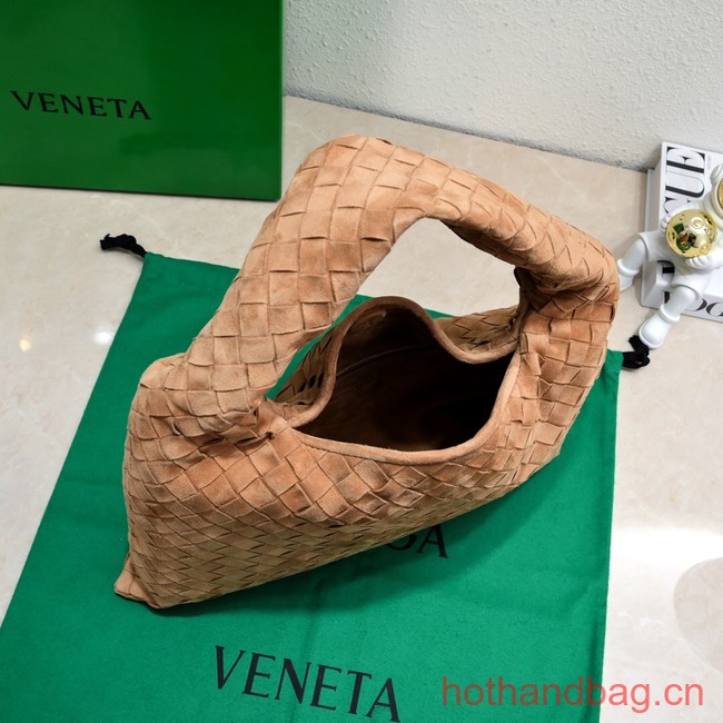 Bottega Veneta Medium Hop intrecciato suede top handle bag 763966 Acorn