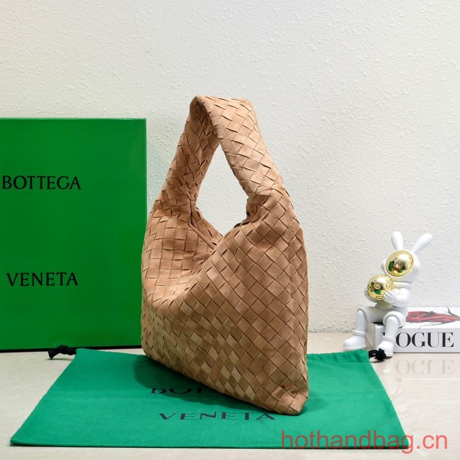 Bottega Veneta Small Hop Hop intrecciato suede top handle bag 763966 Acorn