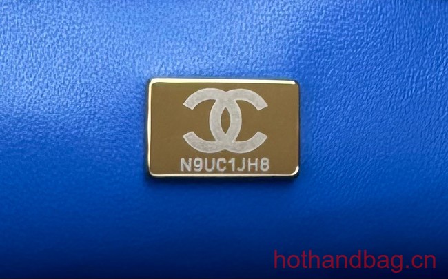 Chanel Tweed CLUTCH WITH CHAIN AS4151 blue