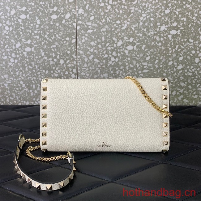 VALENTINO GARAVANI Loco Calf leather bag 0059 white