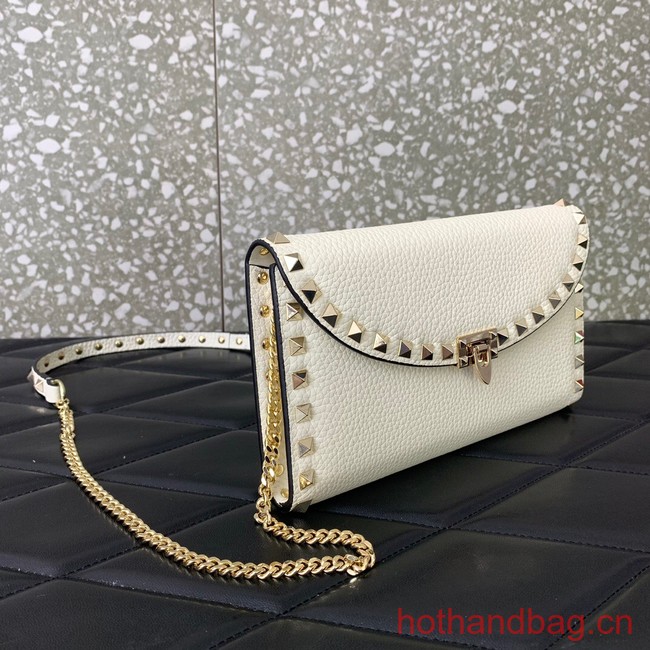 VALENTINO GARAVANI Loco Calf leather bag 0059 white