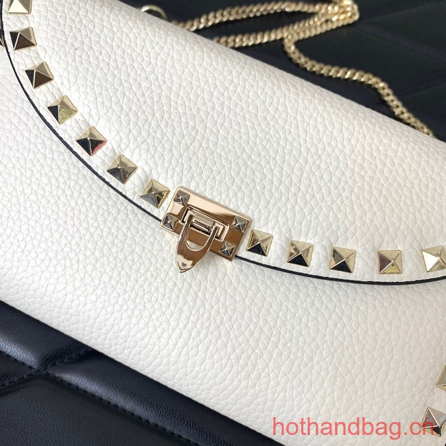 VALENTINO GARAVANI Loco Calf leather bag 0059 white