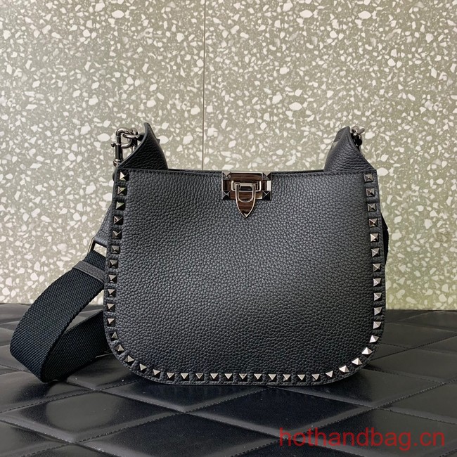 VALENTINO GARAVANI Loco Calf leather bag 0042 black&black
