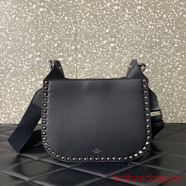 VALENTINO GARAVANI Loco Calf leather bag 0042 black&black