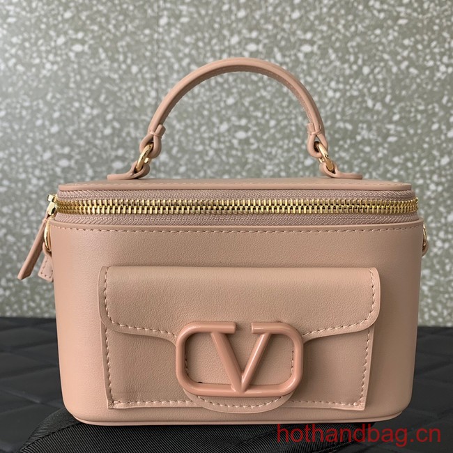 VALENTINO Mini LOCO calfskin box bag HT098 LIGHT PINK