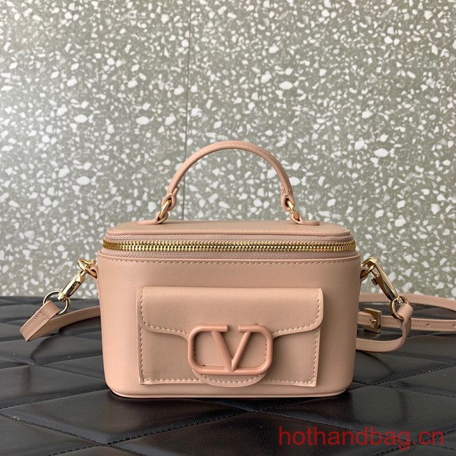 VALENTINO Mini LOCO calfskin box bag HT098 LIGHT PINK