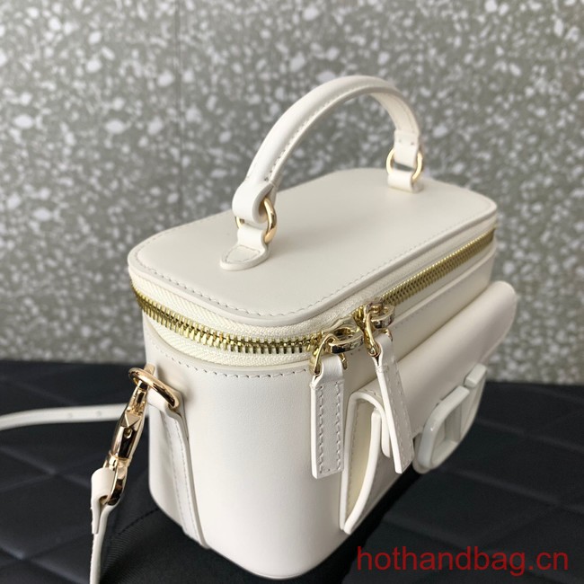 VALENTINO Mini LOCO calfskin box bag HT098 WHITE