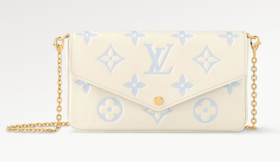 Louis Vuitton Felicie Pochette M83025 Latte White& Candy Blue