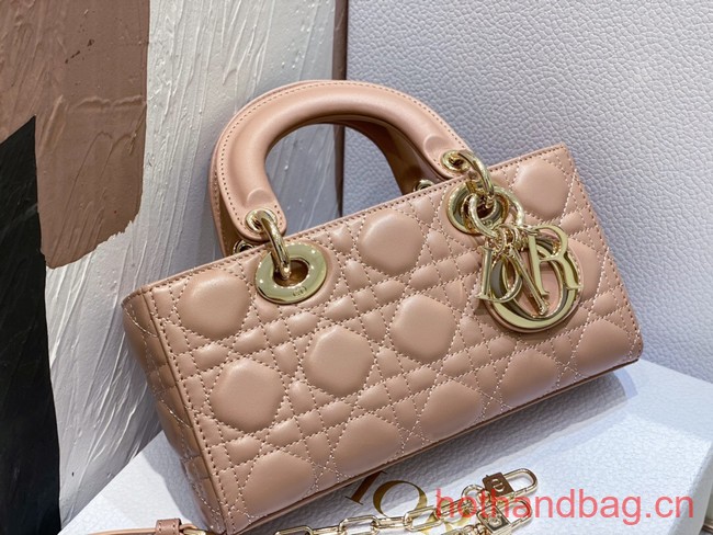Dior Small Lady D-Joy Bag Dark Pink Cannage Lambskin M0613