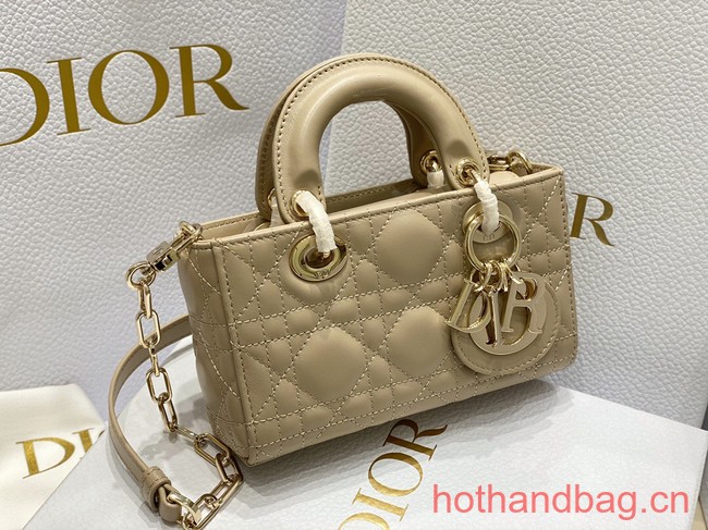 Dior mini Lady D-Joy Bag Cannage Lambskin 9230 Apricot