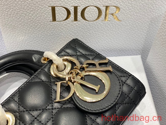 Dior mini Lady D-Joy Bag Cannage Lambskin 9230 black