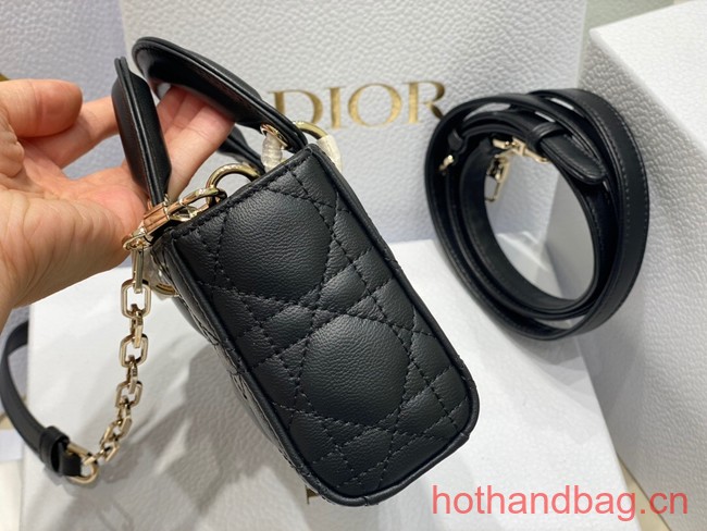 Dior mini Lady D-Joy Bag Cannage Lambskin 9230 black