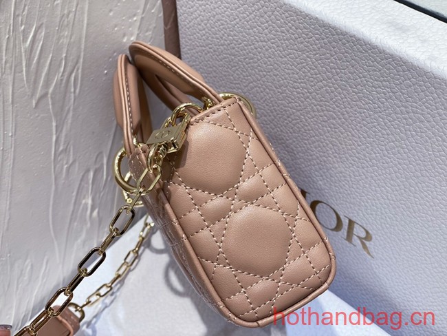 Dior mini Lady D-Joy Bag Cannage Lambskin 9230 pink